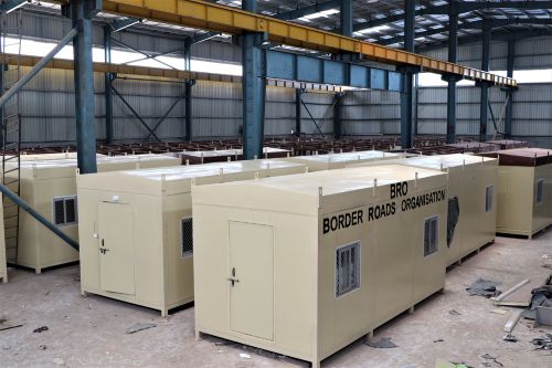 Prefabricated modular cabins manufactured for Border Roads Organisation