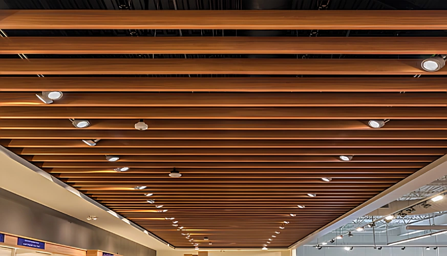 Lay-in perforated metal ceiling tiles stacked
