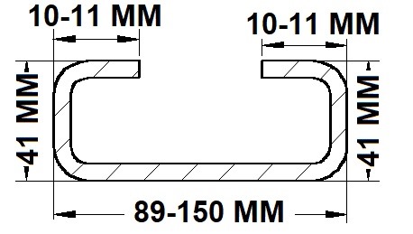 LGSF C channel steel section profile with dimension