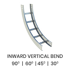 Cable tray inward vertical bend fitting