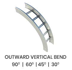 Cable tray outward vertical bend fitting